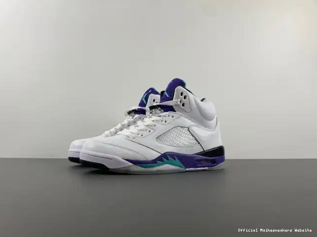 Official Maikesneakers 136027-108 Air (2013) Grape Retro 5 Jordan 0328